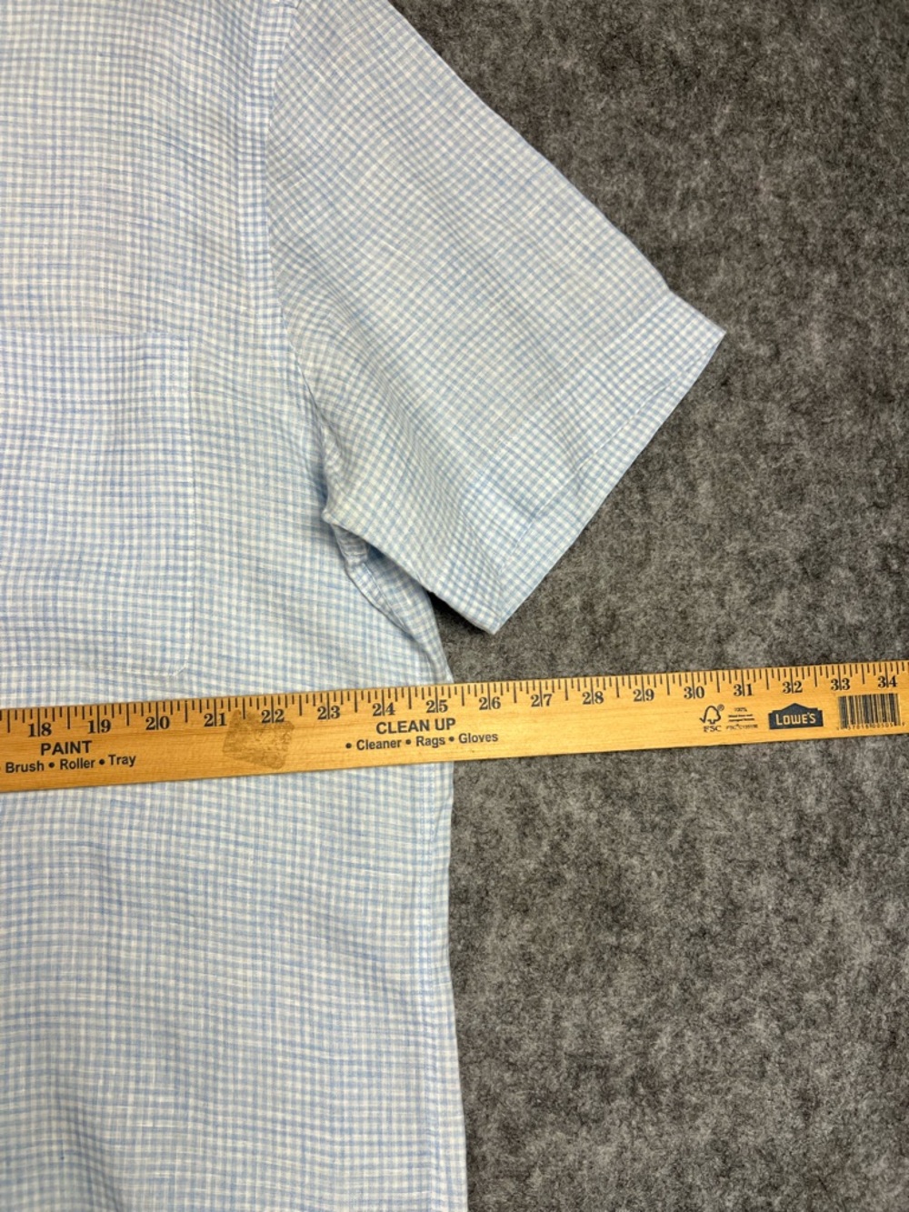 Brioni Light Blue Micro-Check Short-Sleeve Button-Down Shirt Size L - Picture 4 of 7